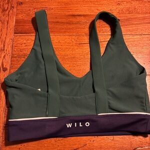 WILO Forest Green and Navy Sports Bra